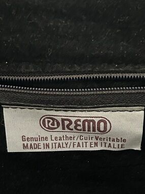 Vintage  Remo Genuine Leather Black Bag - Made in Italy